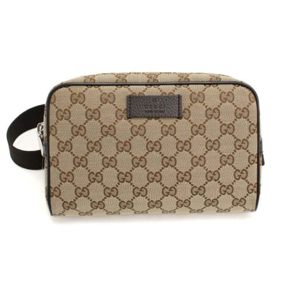 GUCCI Brown Canvas Hobo Bag